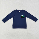 BT0879 Embroidery Truck Kids Boy Shirt Top