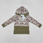 BT0913 Hunting Camo Hoodie Kids Boy Zip Pullover