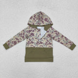 BT0913 Hunting Camo Hoodie Kids Boy Zip Pullover