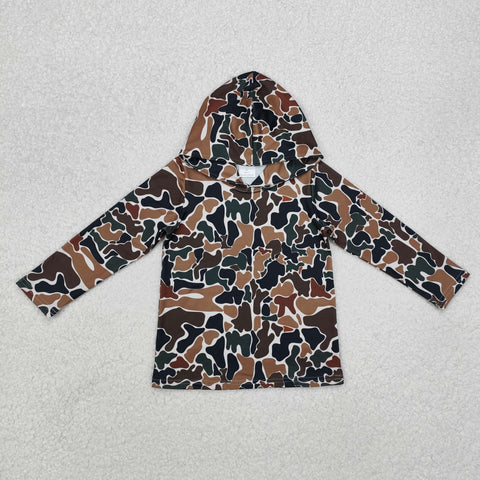 BT0921 Hunting Camo Hoodie Kids Boy Pullover