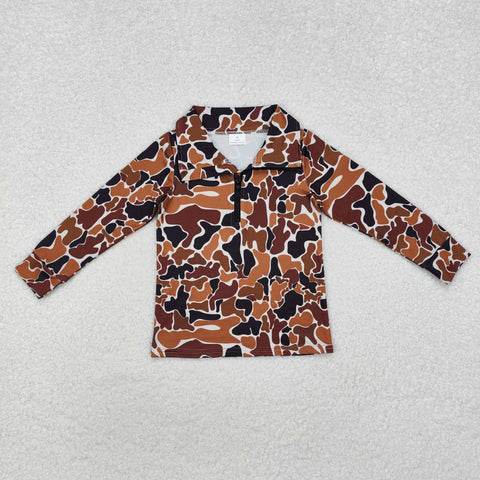 BT0956 Hunting Camo Kids Zip Pullover