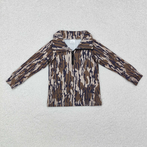 BT0957 Hunting Camo Kids Zip Pullover