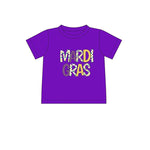 Preorder Notice BT0994 MARDI GRAS Purple Kids Boy Shirt Top