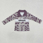 BT1001 Embroidery Daddy'S BOY Camo Kids Zip Pullover