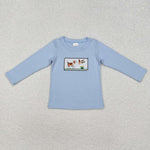 BT1007 Embroidery Mallard Dog Kids Boy Shirt Top