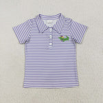 BT1092 Mardi Gras Crocodile Kids Boy Polo Shirt Top