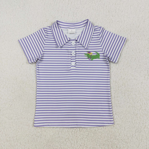 BT1092 Mardi Gras Crocodile Kids Boy Polo Shirt Top