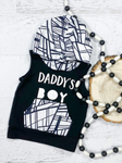 Preorder 01.03 BT1135 Daddy's Boy Black Hoodie Kids Boy Pullover