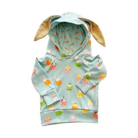 Preorder 01.11 BT1136 Easter Bunny Egg Carrot Hoodie Kids Boy Pullover