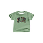 Preorder BT1184 MAMA'S BOY Camo Green Kids Boys Shirt Top