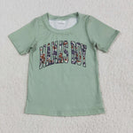 BT1184 MAMA'S BOY Camo Green Kids Boys Shirt Top