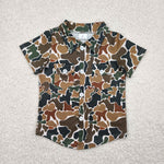 BT1200 Hunting Camo Buttons Kids Boys Shirt