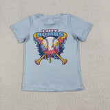 BT1251 I HIT BOMBS Baseball Kids Boys Shirt Top