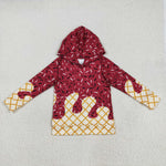 BT1273 Ice Cream Sprinkles Red Wine Hoodie Kids Pullover