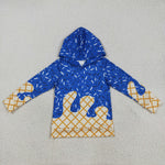 BT1275 Ice Cream Sprinkles Blue Hoodie Kids Pullover