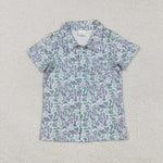 BT1295 Hunting Camo Green Buttons Kids Boys Shirt