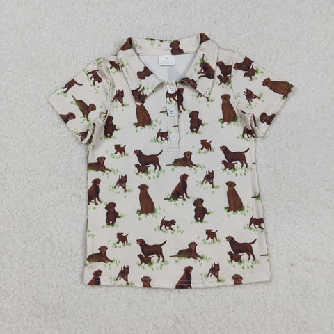 BT1299 Dogs Cute Kids Boys Polo Shirt Top