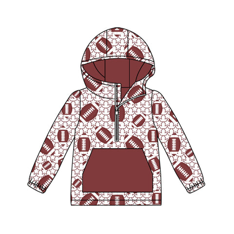 Preorder 08.31 BT1307 Football Star Hoodie Kids Boys Pullover