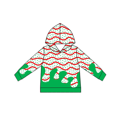 Preorder MOQ 5 pcs BT1315 Ice Cream Drip Sprinkles Green Hoodie Kids Boys Pullover