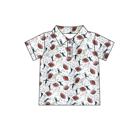 Preorder MOQ 5 pcs BT1324 Game Football Kids Boys Polo Shirt Top