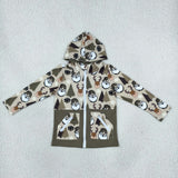 BT1328 Christmas Forest Santa Hoodie Kids Coat