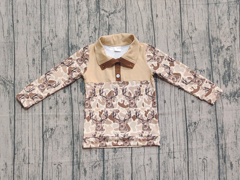 Preorder Samples BT1338 Hunting Camo Elk Kids Boys Pullover (12-18M to 7-8T)