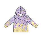 Preorder 10.06 MOQ 5 pcs BT1373 Ice Cream Drip Sprinkles Purple Kids Girls Hoodie Pullover
