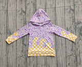 Preorder Samples BT1373 Ice Cream Drip Sprinkles Purple Kids Girls Hoodie Pullover
