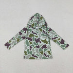 BT1374 Hunting Camo Mallard Ducks Kids Boys Hoodie Pullover (12-18M to 7-8T)