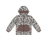 Preorder Samples BT1376 Hunting Camo Brown Hoodie Kids Zipper Coat