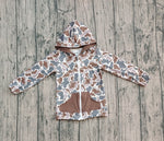 Preorder Samples BT1376 Hunting Camo Brown Hoodie Kids Zipper Coat