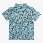 Preorder 10.03 MOQ 5 pcs BT1381 Mallard Ducks Kids Boys Polo Shirt Top