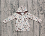 Preorder Samples BT1390 Hunting Camo Bows Hoodie Kids Boys Zipper Coat (12-18M to 7-8T)