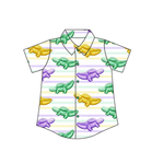 Preorder 10.21 MOQ 5 pcs BT1393 Mardi Gras Crocodile Kids Boys Polo Shirt Top