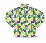 Preorder 10.28 MOQ 5 pcs BT1400 Mardi Gras Camo Kids Zipper Pullover