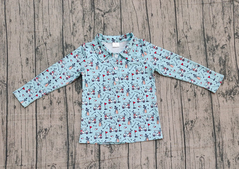 Preorder Samples BT1404 Golf Cart Kids Boys Polo Shirt Top