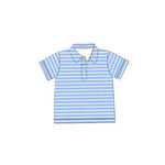 Preorder 11.01 MOQ 5 pcs BT1406 Blue Stripe Kids Boys Shirt Top