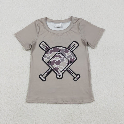 BT1417 Baseball Camo Kids Boys Shirt Top