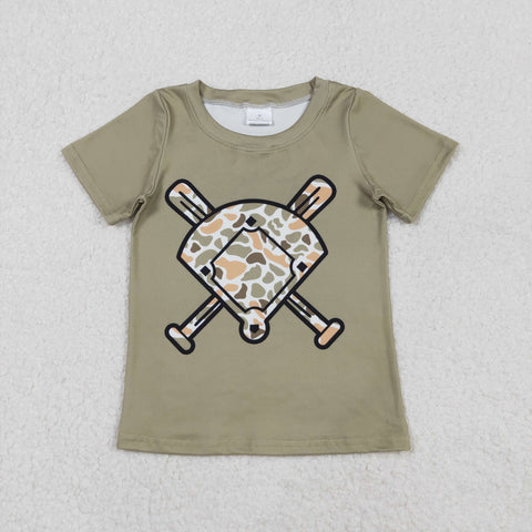 BT1423 Baseball Camo Kids Boys Shirt Top