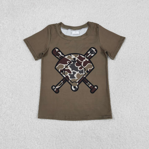 BT1425 Baseball Camo Kids Boys Shirt Top