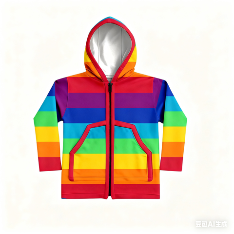 Preorder 11.24 MOQ 5 pcs BT1468 Colorful Stripe Hoodie Kids Coat