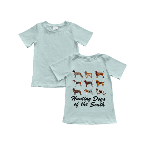 Preorder 11.28 MOQ 5 pcs BT1480 Hunting Dogs of the South Kids Boys Shirt Top
