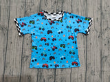 Preorder Samples BSSO1641 Truck Car Flag Star Plaid Boys Shorts Set