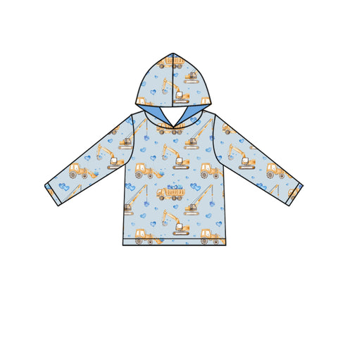 Preorder 12.06 MOQ 5 pcs BT1509 Valentine's Day Truck Love Kids Hoodie Pullover