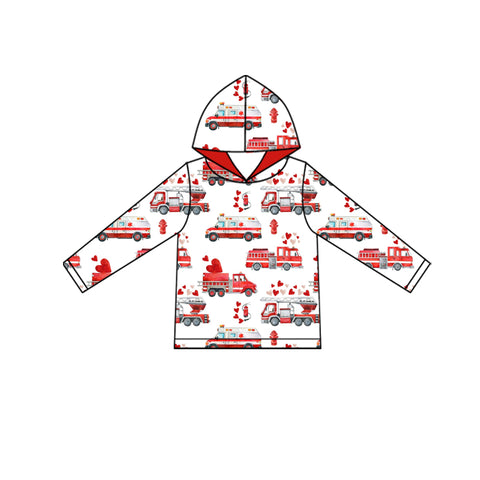Preorder 12.06 MOQ 5 pcs BT1512 Valentine's Day Ambulance Love Kids Hoodie Pullover
