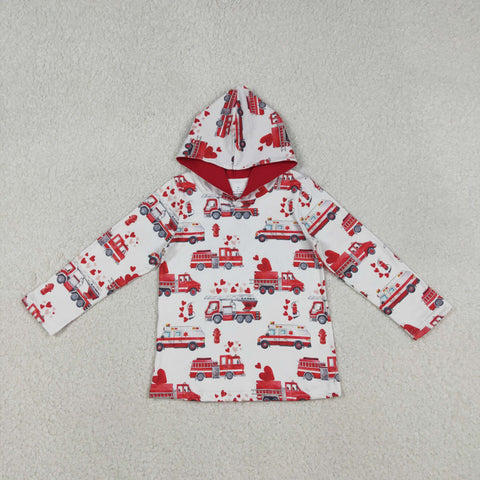 BT1512 Valentine's Day Ambulance Love Kids Hoodie Pullover