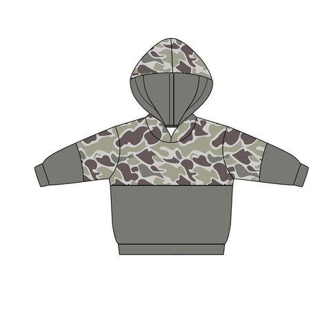 Preorder 12.06 MOQ 5 pcs BT1513 Hunting Camo Kids Hoodie Pullover