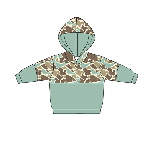 Preorder 12.06 MOQ 5 pcs BT1516 Hunting Camo Kids Hoodie Pullover