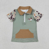 Hunting Camo Mallard Ducks Zipper Kids Boys Shirt Matching Clothes