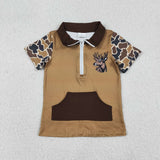 Hunting Camo Mallard Ducks Zipper Kids Boys Shirt Matching Clothes